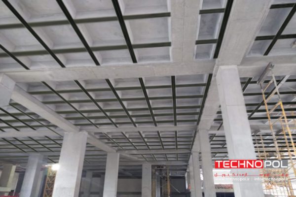 مقاوم سازی سقف وافل با استفاده از لمینت FRP بصورت دو طرفه